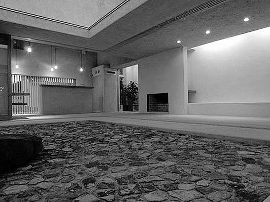 桑名市の美容室の中庭